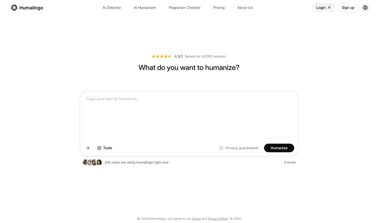 Humalingo page captured during research